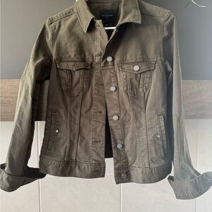 Olive Green Denim Jacket
